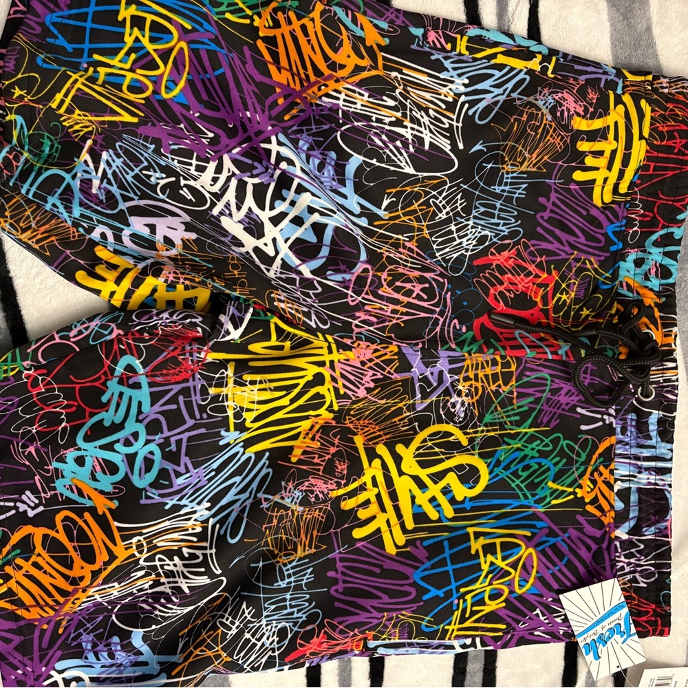 Reebok Multicolor Graffiti Kids Shorts